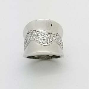 Bali Wave CZ Ring Sz 8